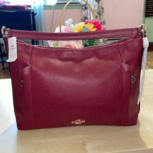 NWT COACH LEATHER PEBBLE SCOUT HOBO BAG